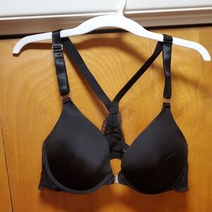 Black Fuchsia By Secret Lace Black Lace Bra Size 38C